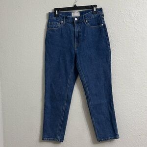 Everlane the Original Cheeky Women’s Jeans Size 28 Crop Blue Organic Cotton